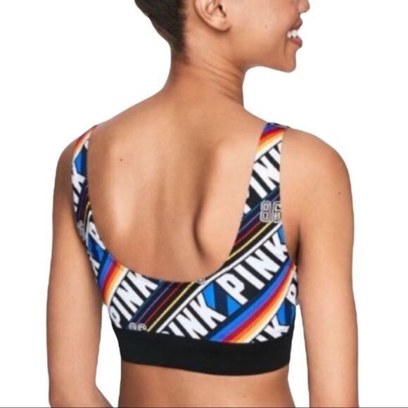 Victoria’s Secret PINK Ultimate Unlined Sports bra 
Scoop neck
Size Small - Picture 2 of 8